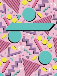 8.25x11 UNDATED Daily 5-Week Planner | HARD Cover | 90s Theme: Single Month, Weekly, and Daily Views