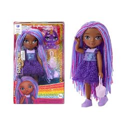 RAINBOW HIGH Littles - Indigo Bailey - Petite Poupée Mannequin Articulée - Poupée Violette de 14 cm avec Sac à Main et Renard Magique - Convient aux Enfants et aux Collectionneurs