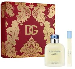 Light Blue by Dolce and Gabbana for Men - 2 Pc Gift Set 4.2oz EDT Spray, 0.33oz EDT Spray