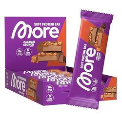 MORE Soft Protein Bar, Caramel Crunch, 10 x 50 g - High Protein Bar