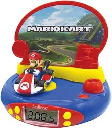 Lexibook - Nintendo Mario Kart klocka med projektor, inbyggd nattlampa, projektor som visar klockan i taket, ljudeffekter, batteridrift, RP500NI