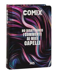 COMIX - Mini dzienny planer szkolny na 16 miesięcy, dziennik szkolny 2024-2025, dla chłopców i dziewcząt, twarda oprawa, idealny do szkoły wyższej, 11 x 15,3 h, czarny