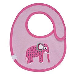 Lassig Wasbare, waterdichte kleine slabbetje met klittenband, wilde olifant