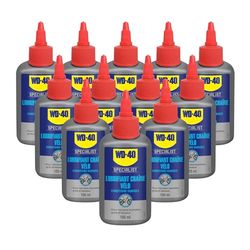 WD-40 Specialist, Lubrifiant Chaîne Vélo, Idéal Conditions Humides et Boueuses, Carton de 12 Burettes de 100 ml