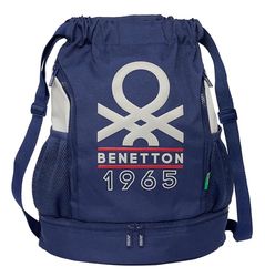 BENETTON VARSITY rugzak, ideaal voor kinderen van verschillende leeftijden, comfortabel en veelzijdig, kwaliteit en duurzaamheid, 34 x 15 x 43 cm, marineblauw/grijs, marineblauw/grijs, Standaard,