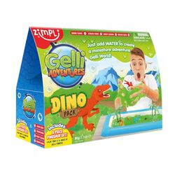 Zimpli Kids Mundos geométricos Dino Pack, embalagem de 5 usos, 8 x figuras de dinossauros, bandeja insuflável, conjunto de dinossauro pré-histórico imaginativo, kit de ciência educacional para meninos