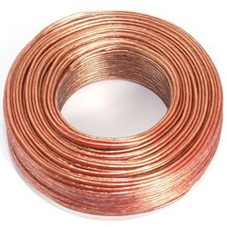 Luidsprekerkabel 2x0,50mm2-50m - transparant - CCA - audiokabel - luidsprekerkabel