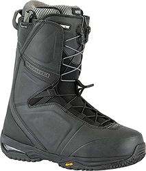 Nitro Herr Team TLS '22 All Mountain Freeride Freestyle Quick Lacing System Snowboard Boat, Svart, 250