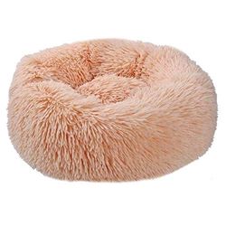Hondenbed – kattenbed – hondenkussen – hondenbed – kattenkussen – zacht kussen – anti-stress mand – droomkussen – rond kussen – diameter 50 cm – beige