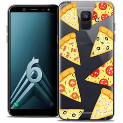Caseink Fodral för Samsung Galaxy A6 2018 (5.45) fodral [kristallgel HD Foodie kollektion pizza design - mjuk - ultratunn - tryckt i Frankrike]
