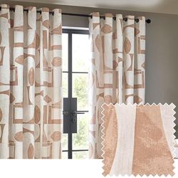 Hoem Carro Abstract Geometric Eyelet Curtains