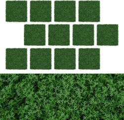 FANTASK 50,5 x 50,5 cm plantenwand, 12 stuks, kunstmoswand met elkaar verbindbaar, inkijkbescherming voor tuin, thuis, erf