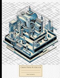 Graph Paper Composition Notebook 5 mm Isometric: Vintage Applied Science Engineering Aesthetic for School, College, Office, Work