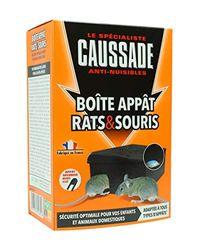 CAUSSADE Carbavclen Bait Box Rats and Mouse with Key Closure, Black, L 17.5cm x W 11cm x H 26cm