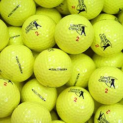 Links Escolha - pacote de 12 bolas de golfe em cor amarela