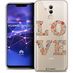 Caseink fodral för Huawei Mate 20 Lite (6.3) fodral [kristallgel HD sommarkollektion design kärlek blommor - mjuk - ultratunn - tryckt i Frankrike]