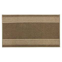 JVL Granada Backed Machine Washable Entrance Runner Mat, Polypropylene/Latex, Brown/Beige, 120 x 67 x 1.2 cm