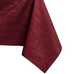 AmeliaHome 100 x 100 cm bordsduk, bordsduk, fläckskydd, lotuseffekt, tvättbar, vattenavvisande, ornament bordeaux Vesta