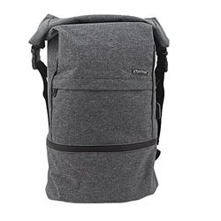 Lightpak 46200 - Mochila para portátil de 15,6 pulgadas (poliéster 600D, con puerto de carga USB, aprox. 43 x 30 x 14 cm), color gris, gris, ca. 43 x 30 x 14 cm, Rucksack