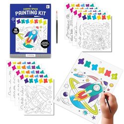 Mudpuppy Cosmic Space – Painting Kit with Illustrations of Fun Outer Space Designs for Children Ages 5 and Up