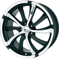 Brock B23 7 x 17 5 X 100 ET 46 girobulloni Hub centraggio 57,1 580070185, Black-Matt front-polished