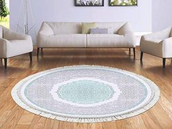 Homemania HALI-55804 tapijt, bedrukt, modern, meerkleurig van stof, 160 x 160 cm