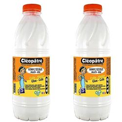 Cléopâtre Cola Adhesivo vinílico Blanca 1L (Paquete de 2)
