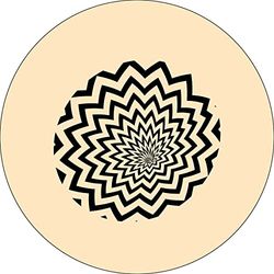 Bonateks, Round Digital Printed Mouse Pad, Non-Slip Base, for Office and Home, Diameter:22cm