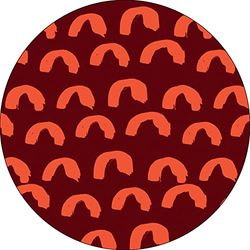 Bonateks, Runt digitalt tryckt musmatta, halkfri undersida, för kontor och hem, diameter: 22 cm