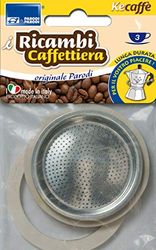 Parodi&Parodi 603 Rechange 3 Tasses, Filtre Moka et 2 Joints, pièces détachées compatibles pour cafetières bialetti et Autres Marques, Neutre, Standard