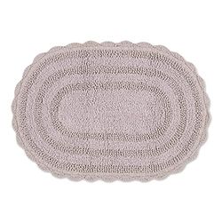 DII Crochet Collection Tapis de Bain réversible, Petit Ovale, 43,2 x 61 cm, Lilas poudré