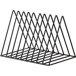 Cq - Porte-revues en fer triangulaire, porte-journaux, magazines, magazines, stockage 10 sections pour bureau, décoration de la maison, noir par Cq acrylique
