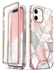 i-Blason Funda iPhone 12 mini 5.4 inch [Cosmo] 360 Carcasa con Protector de Pantalla Integrado Case Protector Compatible con iPhone 12 mini 2020 - Rosado