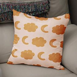 Bonamaison Decorative Cushion Cover, Polycotton, Orange, Standard