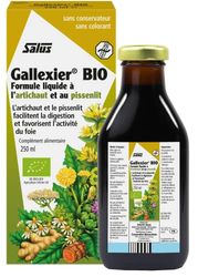 Salus Gallexier Bio - Complément Alimentaire Liquide à Base de Pissenlit et d'Artichaut et 12 Extraits Végétaux - Facilite la Digestion et le Bon Fonctionnement du Foie et de l'Estomac - 250 ml