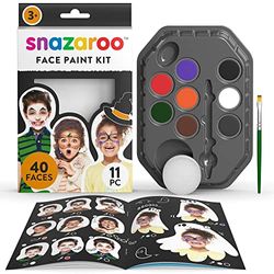 Snazaroo 1172004 make-up set Halloween, make-up palet met penseel, spons en instructies, 8 kleuren