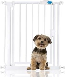 Bettacare Auto Close Pet Gate, 68.5cm - 75cm, White, Narrow Pressure Fit Stair Gate for Dog & Puppy, Safety Barrier for Narrow Doors Hallways and Spaces, Easy Installation