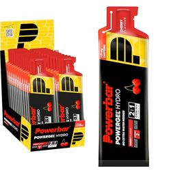 PowerBar PowerGel Hydro Cherry 24x67ml - Gel Énergétique à Haute Teneur en Carbone + C2MAX Magnésium et Sodium + 51mg Caféine