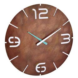 TFA Dostmann Orologio da parete analogico, 60.3536.08, radiocomandato CONTOUR, orologio radiocomandato, orologio di design, aspetto ruggine
