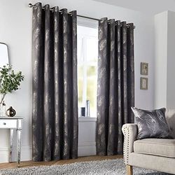 Curtina - Paire de Rideaux à œillets en Jacquard - 229 x 183 cm (l x H)