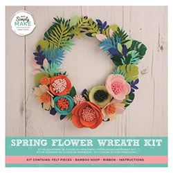 Simply Make Set voor het maken van lentebloemenkransen, knutselbenodigdheden voor volwassenen en tieners, is een geweldig cadeau en hangende kransdecoratie voor huisdecoratie, voor beginners en