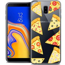 Caseink fodral för Samsung Galaxy J6 Plus J6+ (6.4) fodral [Crystal Gel HD Foodie Design Pizza Collection - mjuk - ultratunn - tryckt i Frankrike]