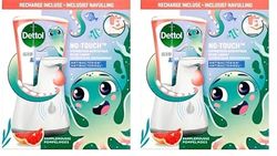 Dettol No Touch Kit Classic Distributeur Automatique de Savon, Pamplemousse, 250ml (Lot de 2)