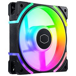 Cooler Master MasterFan SF120M Ventola ARGB - Modalità Case, Radiatore e Dissipatore, Lame Collegate (62CFM/2.4mm H2O), Silenziosa e Durevole, Cuscinetti Antivibro in Gomma - 120mm, RGB Indirizzabile