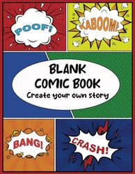 MEGA WOLF - BLANK COMIC BOOK: Create your own stories, blank panel templates, 104 pages, title page for creating you own title included, 8.5x11
