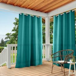 Exclusive Home - Tende con occhielli in cabana massiccia, 54 x 108 cm, 2 pezzi, colore: Verde scuro