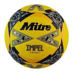 Mitre Impel Futsal 24 - Pallone da calcio unisex, per adulti, giallo fluo/nero/grigio circolare, 3