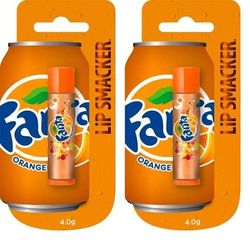 Lip Smacker - Coca-Cola Collection - Orange Fanta Lip Balm for Kids - Fanta Orange Flavour - Sweet Gift for Your Friends - Single Blister Pack Multicolor (Pack of 2)