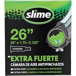 Slime 30059 Câmara interior de bicicleta com selante de furos Slime, vedação automática, prevenção e reparação, válvula Schrader, 47/57 - 559 mm (26" x 1,75-2,125")
