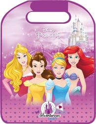 Tataway - Protector de Asiento Coche Universal | Disney Princesas | Fácil de Fijar con Velcro | Gráficos de Ariel y Bella | PVC Lavable | Niños, Rosa, Cloruro de Polivinilo